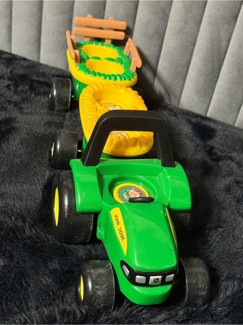John Deere Animal Sounds Hayride Tractor Toy Ertl Untested